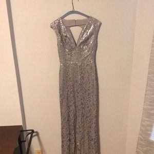 Gray Sequin Gown BCBG